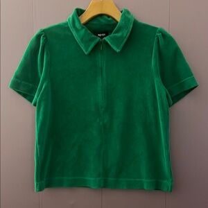 ME+EM Green Short Sleeve Jersey Top